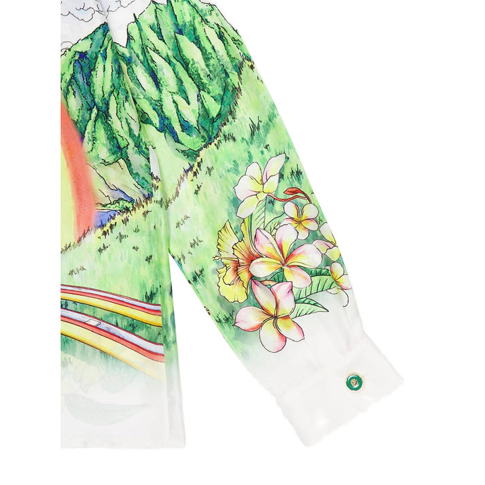 Shirt Casablanca White/green Silk: 100