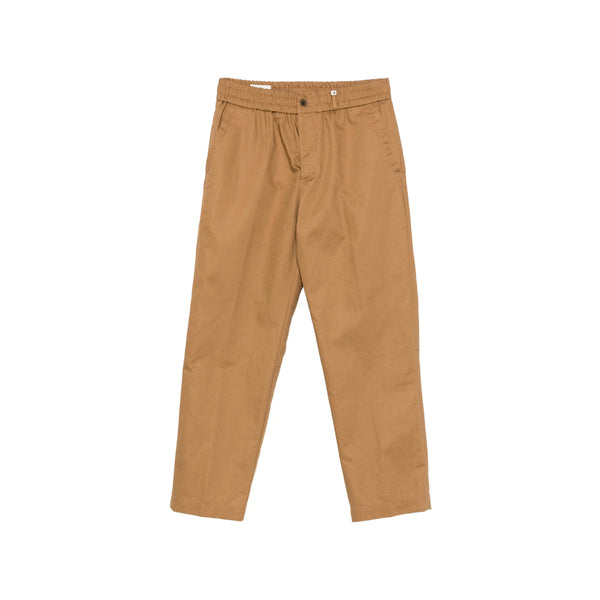 Tailored Trousers Brown Cotton-Linen