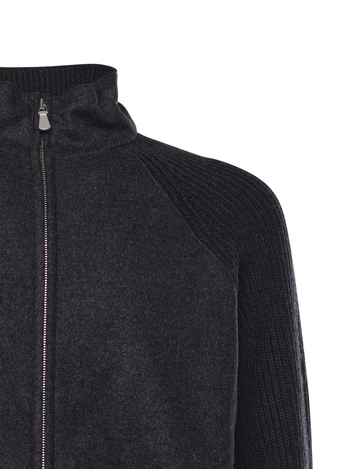 Eleventy Jackets Gray And Sand Wool