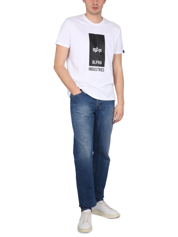 Logo Print T-Shirt White Cotton T-shirts