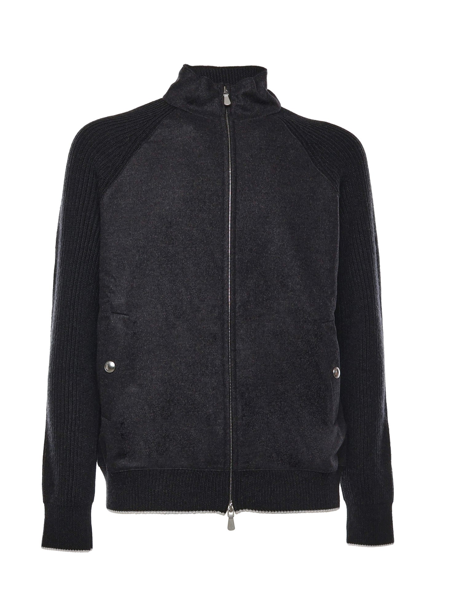 Eleventy Jackets Gray And Sand Wool