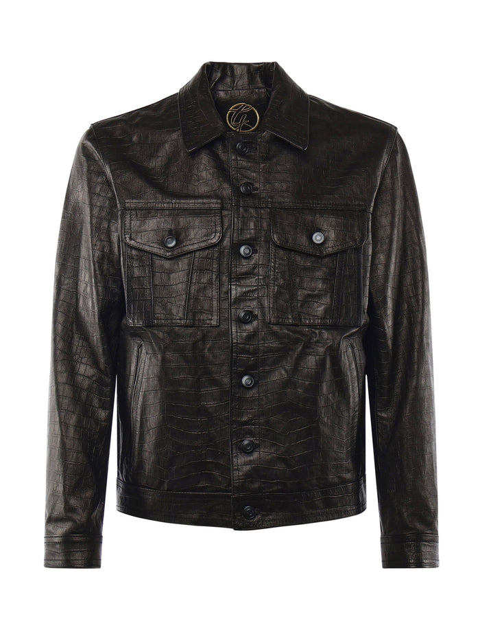 Giuliano Galiano Jackets Black Genuine Leather