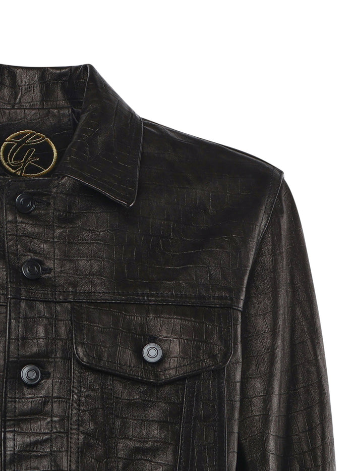 Giuliano Galiano Jackets Black Genuine Leather