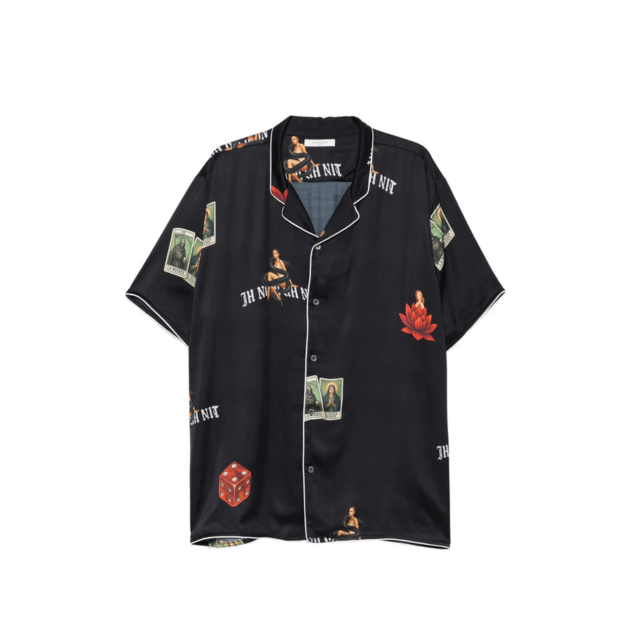 Shirt Black Graphic Print Viscose