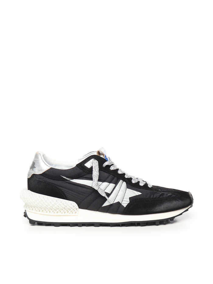 Golden Goose Sneakers Black Silver Polyamide