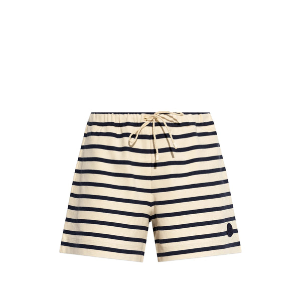 Knee-Length Cotton Shorts Neutrals-Blue Neutrals/blue