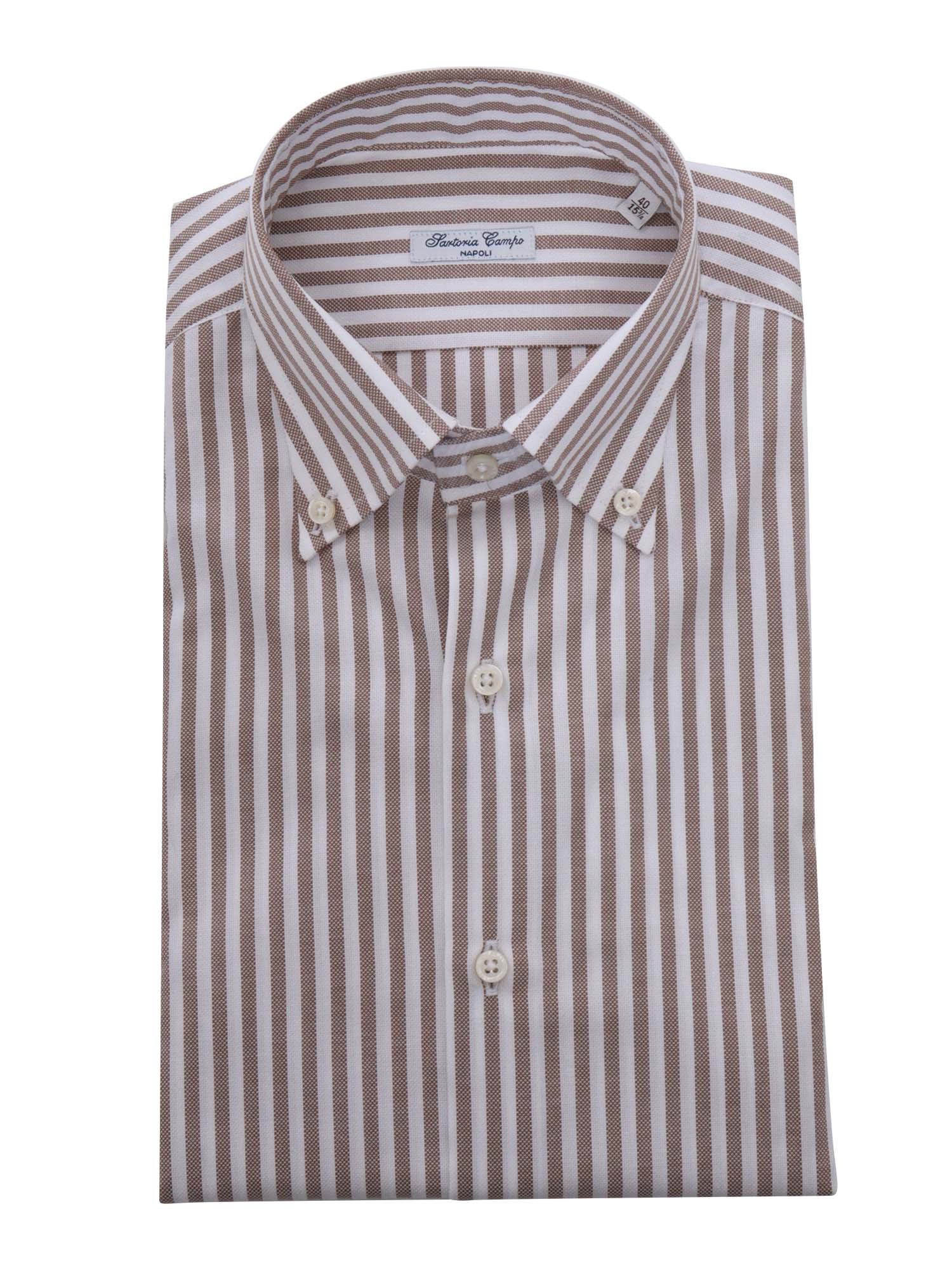 Brown striped shirt Multicolor Cotton