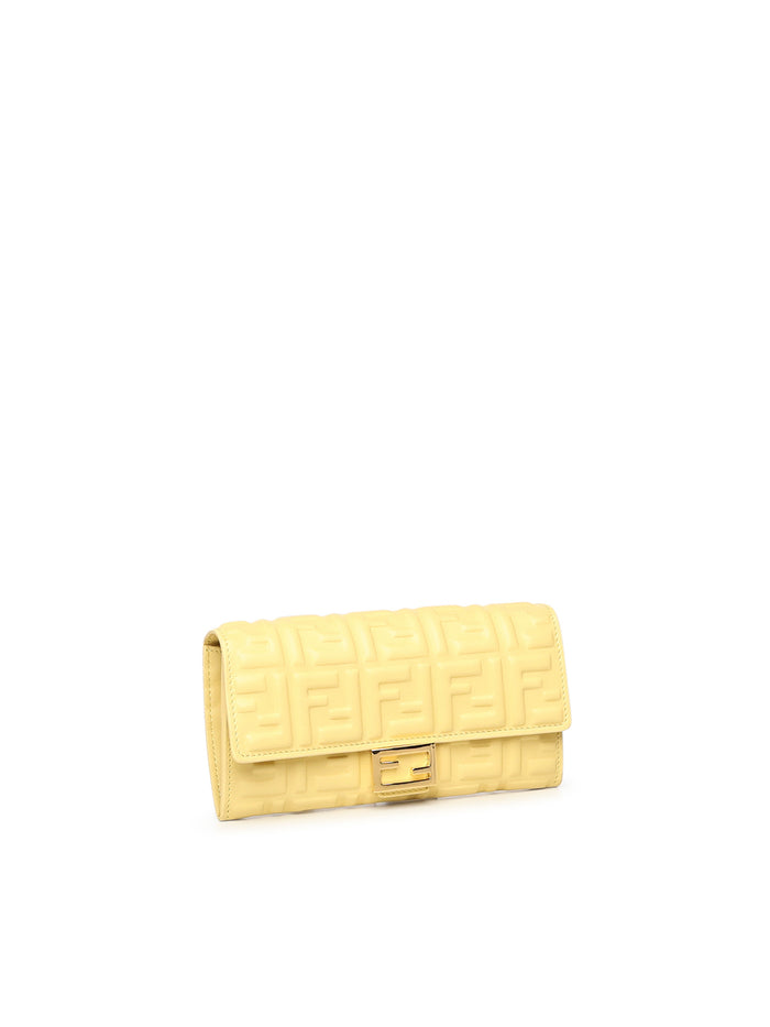 Fendi Wallets Yellow Lambskin
