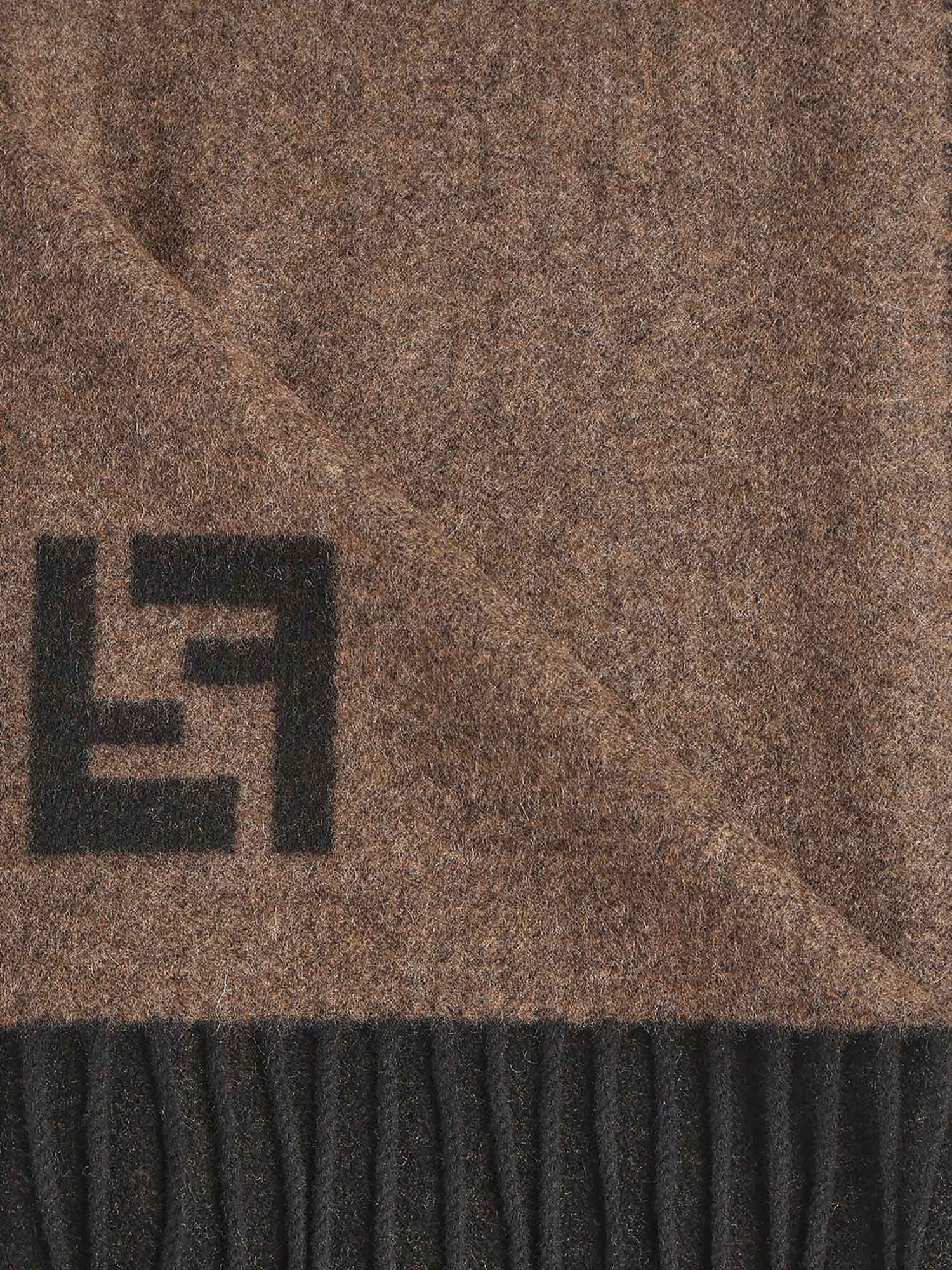 Fendi Scarfs Beige Wool