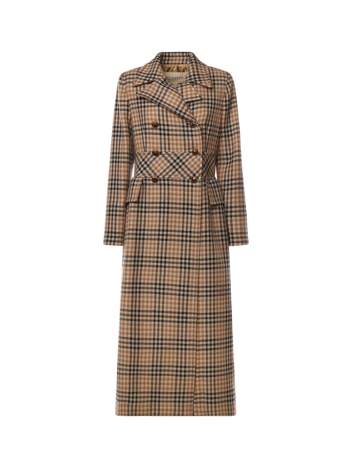 Valentino Garavani Coats Brown Virgin Wool