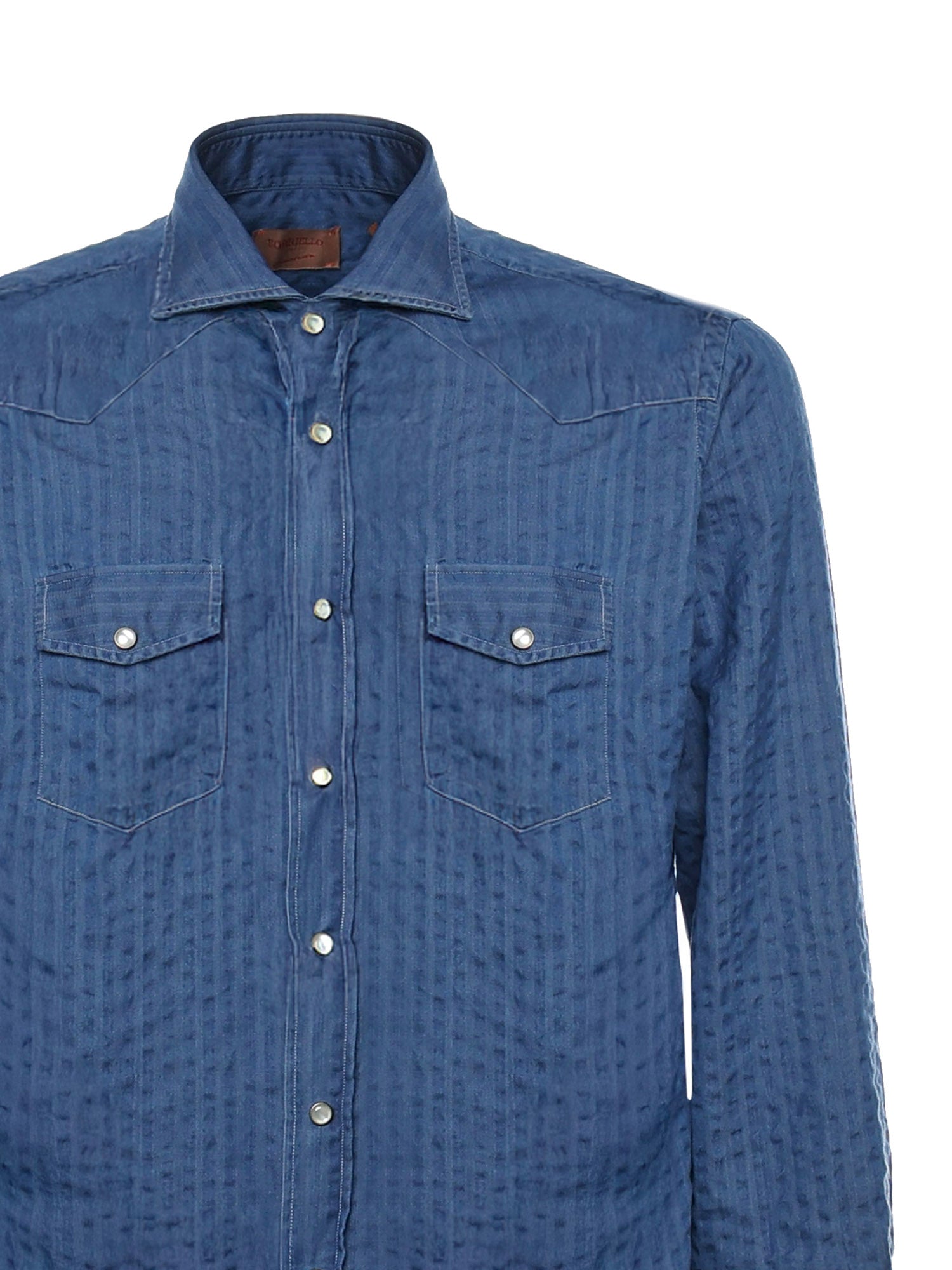 BORRIELLO NAPOLI Shirts Blue Cotton