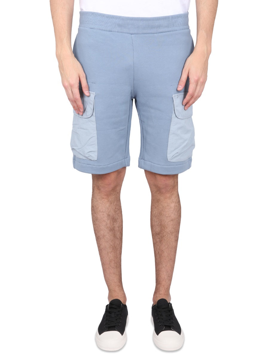 Cotton Bermuda Shorts Azure Organic