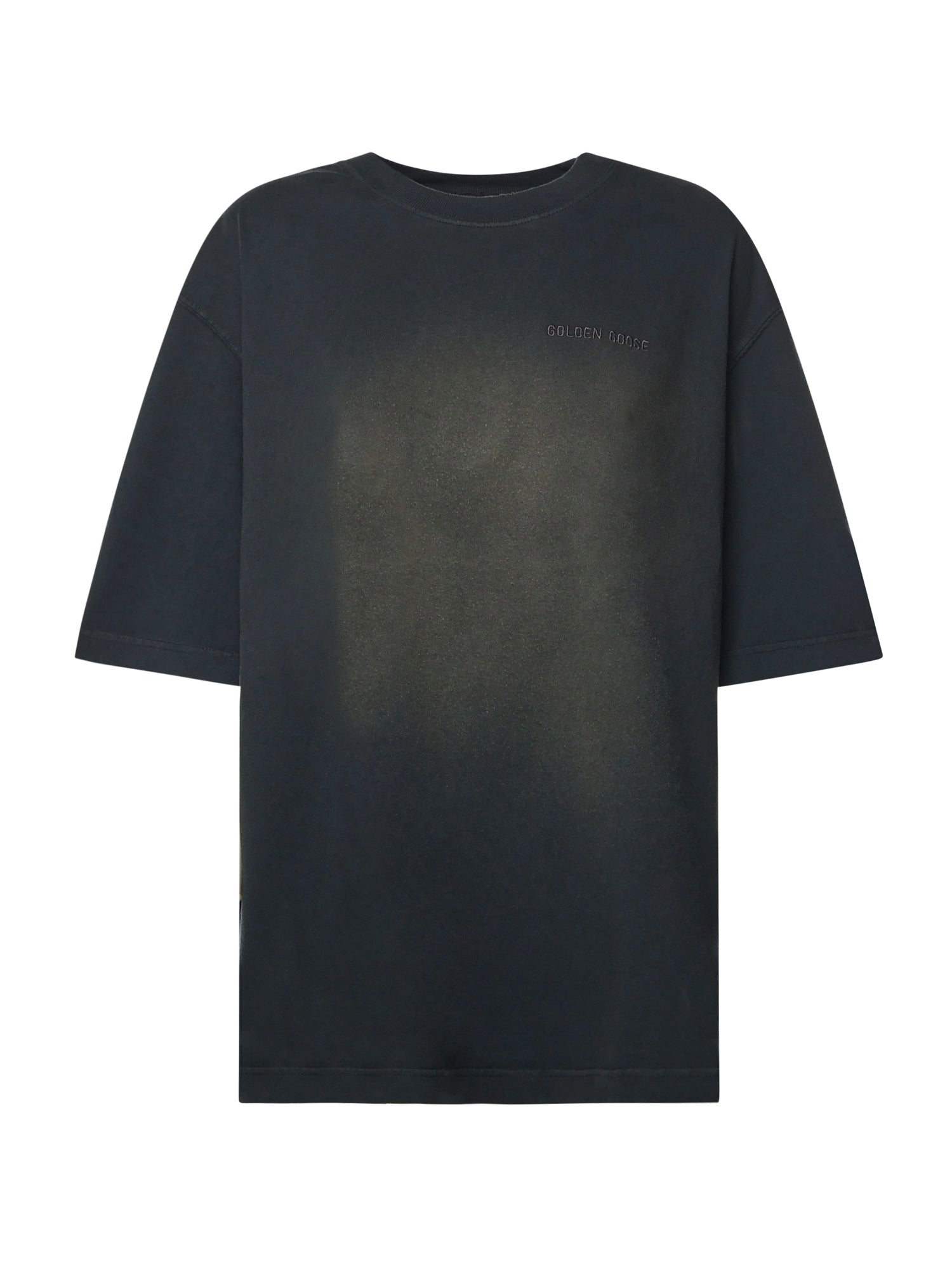 Golden Goose T-shirts and Polos Bleached Washed Black Cotton