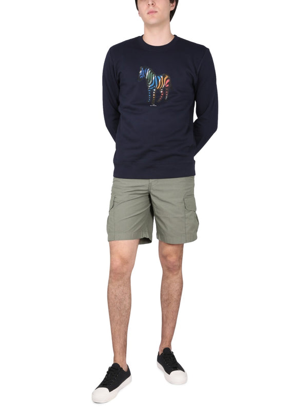 Bermuda Cargo Shorts Military Green Cotton