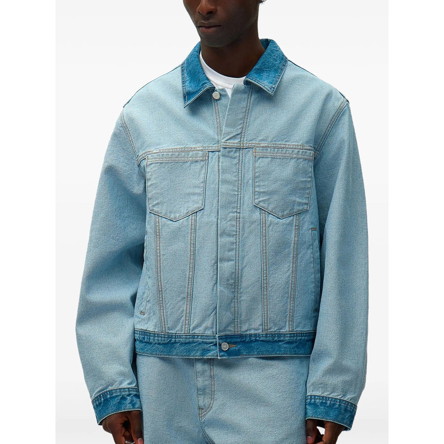 Jacket With Appliqué Blue Cotton