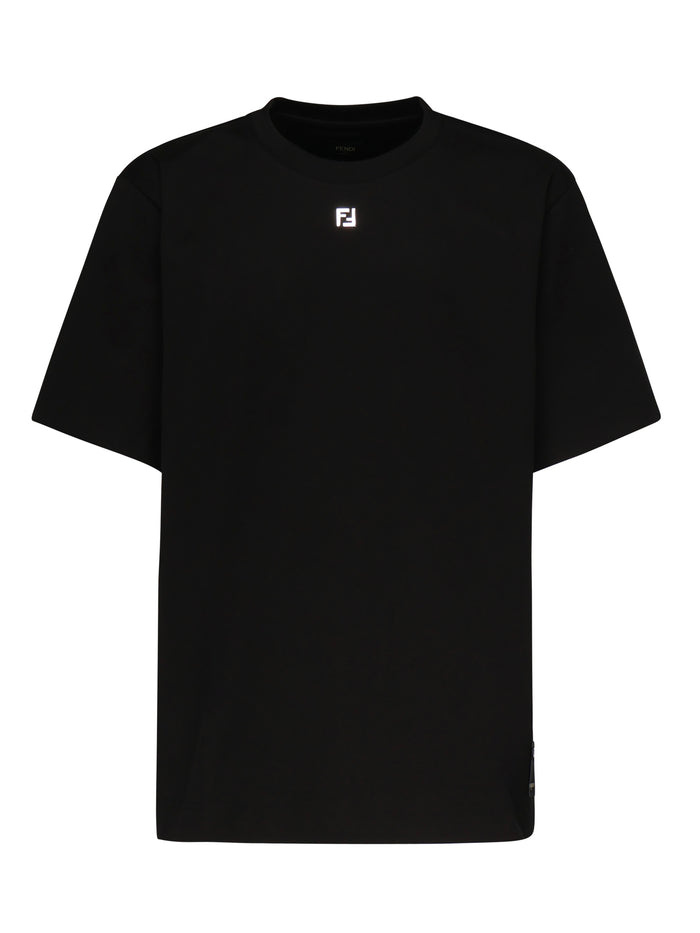 Fendi T-Shirts And Polos Black Cotton