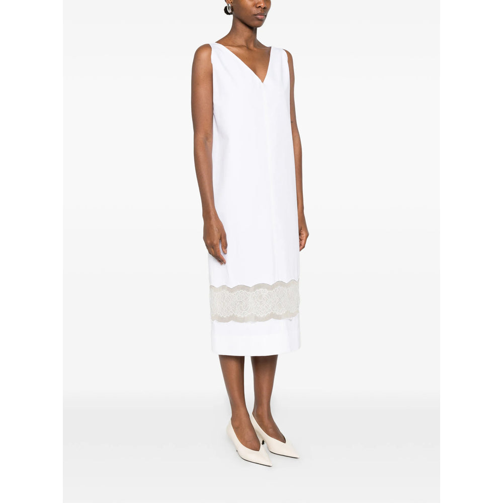 Dress Carven White Cotton: 100
