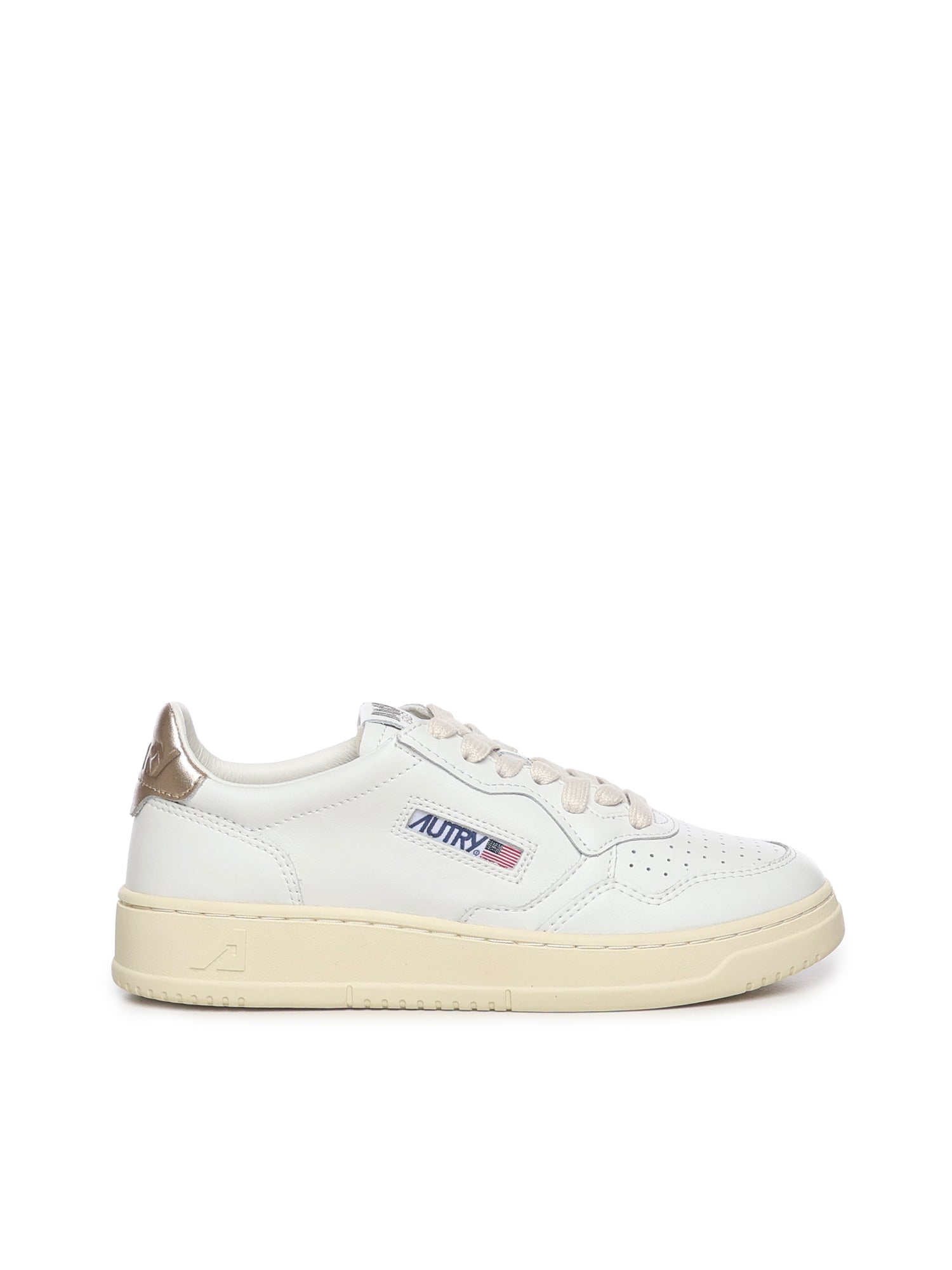 AUTRY Sneakers Wht/gold Cow Leather