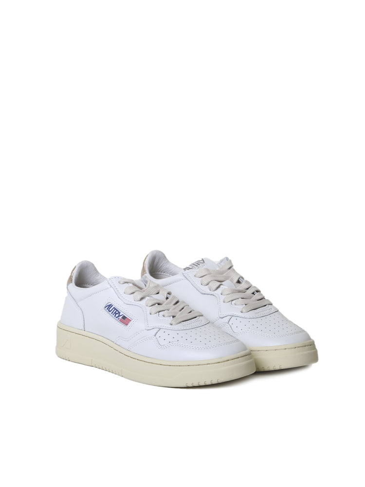 AUTRY Sneakers Wht/gold Cow Leather