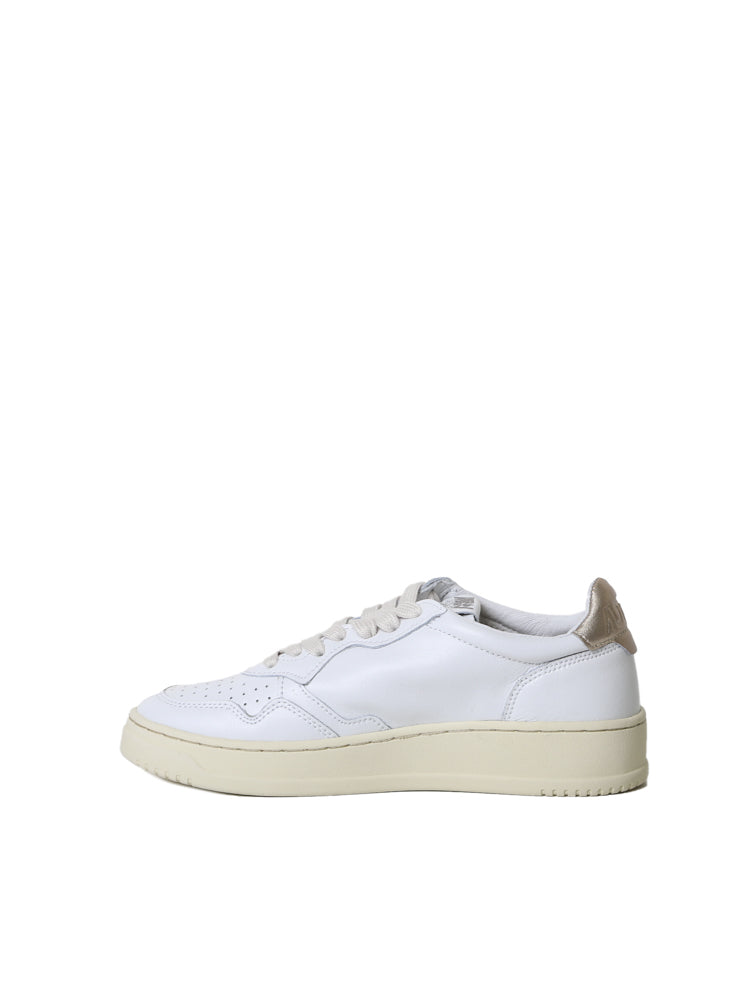 AUTRY Sneakers Wht/gold Cow Leather