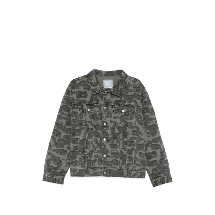 Military Jacket Grey-Black Grey/black Cotton