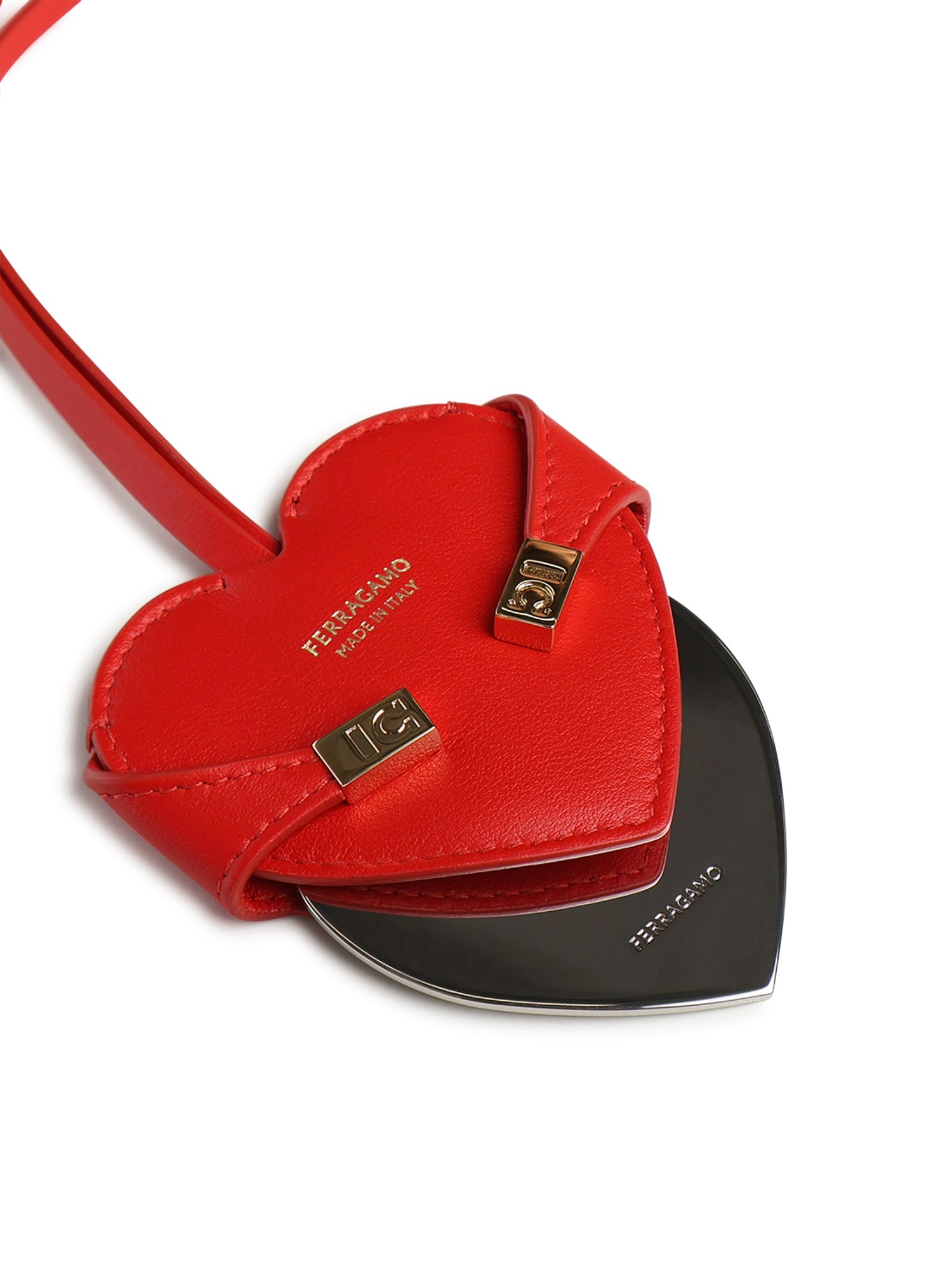 Ferragamo Keychains Red Calfskin