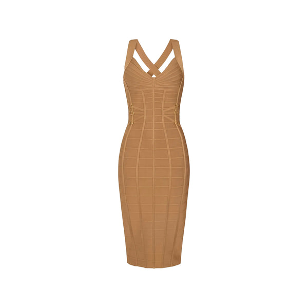 Dress Ribbed Knit Neutrals Viscose Cocktail & Party