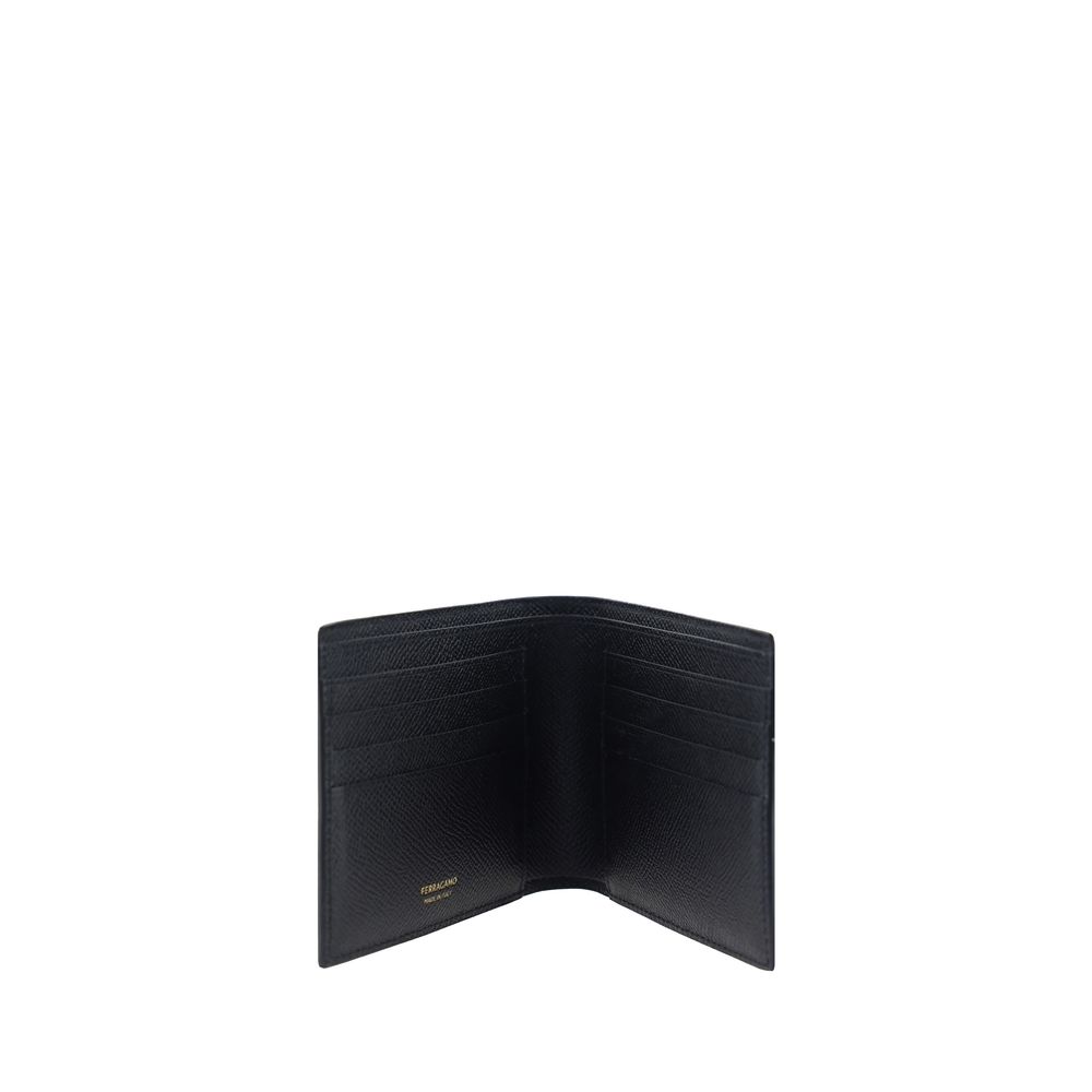 Ferragamo 100% Calf Leather Bos Taurus wallet in black — view 3