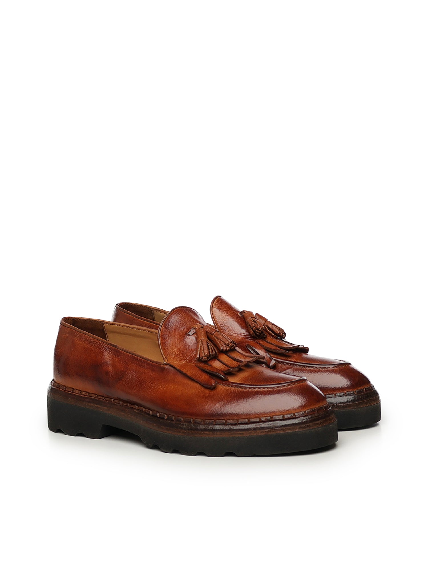 Eleventy Flat shoes Brown Buffalo Leather