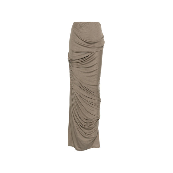 Skirt Draped Maxi Neutrals Tencel Asymmetric &
