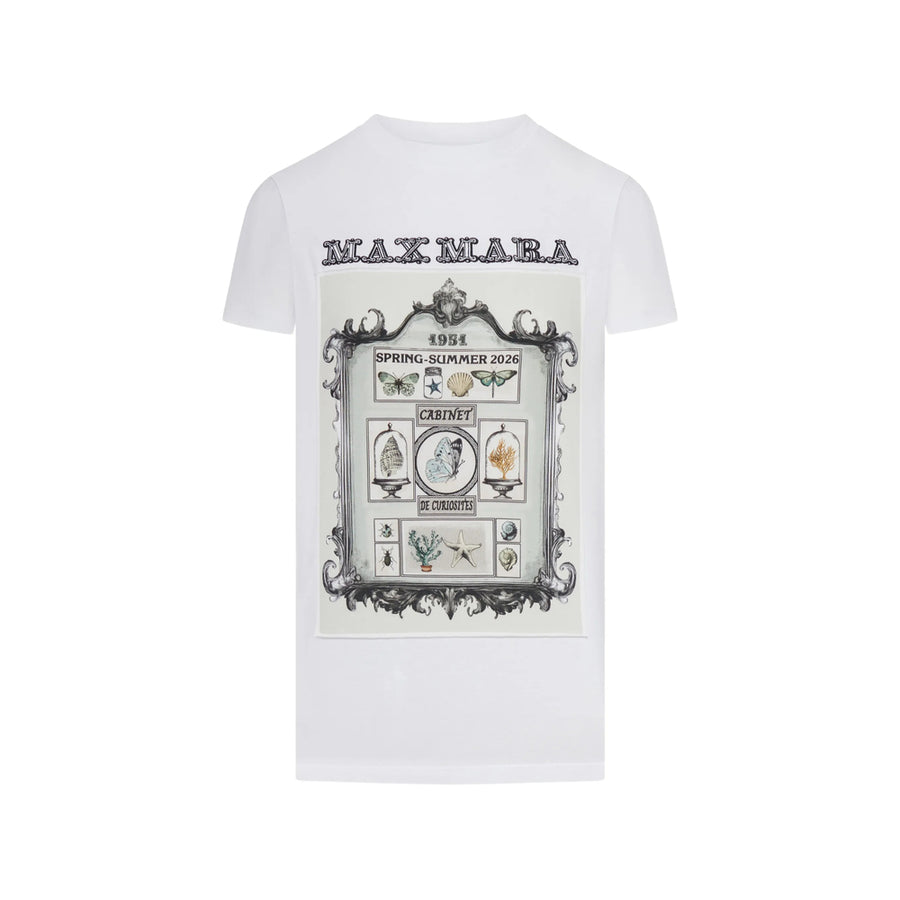 T-Shirt Spadino Graphic Print White Cotton T-shirts & Jerseys