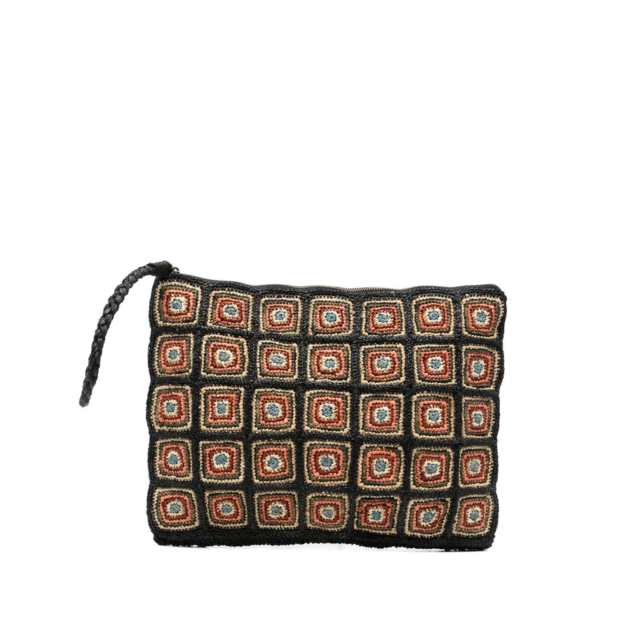 Tote Bag Raffia Black
