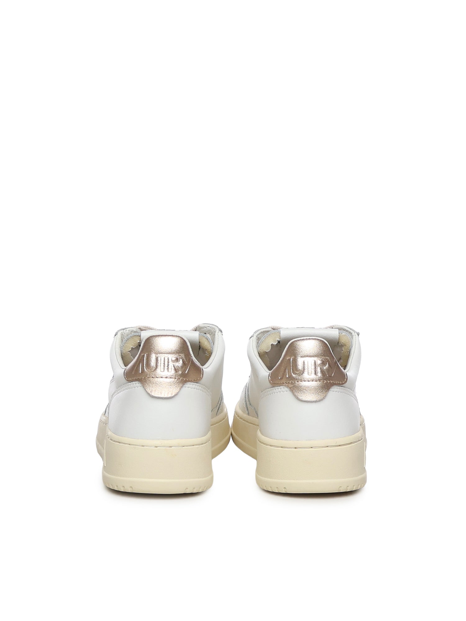 AUTRY Sneakers Wht/gold Cow Leather