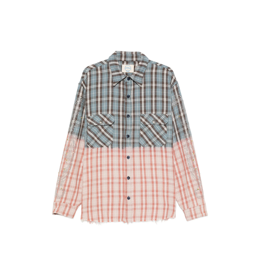 Check Pattern Shirt Blue/orange Cotton: 100. Jackets
