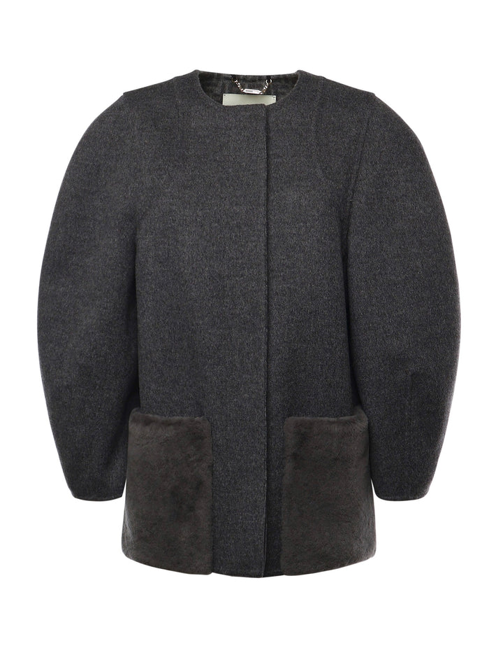 Fendi Jackets Gray Virgin Wool