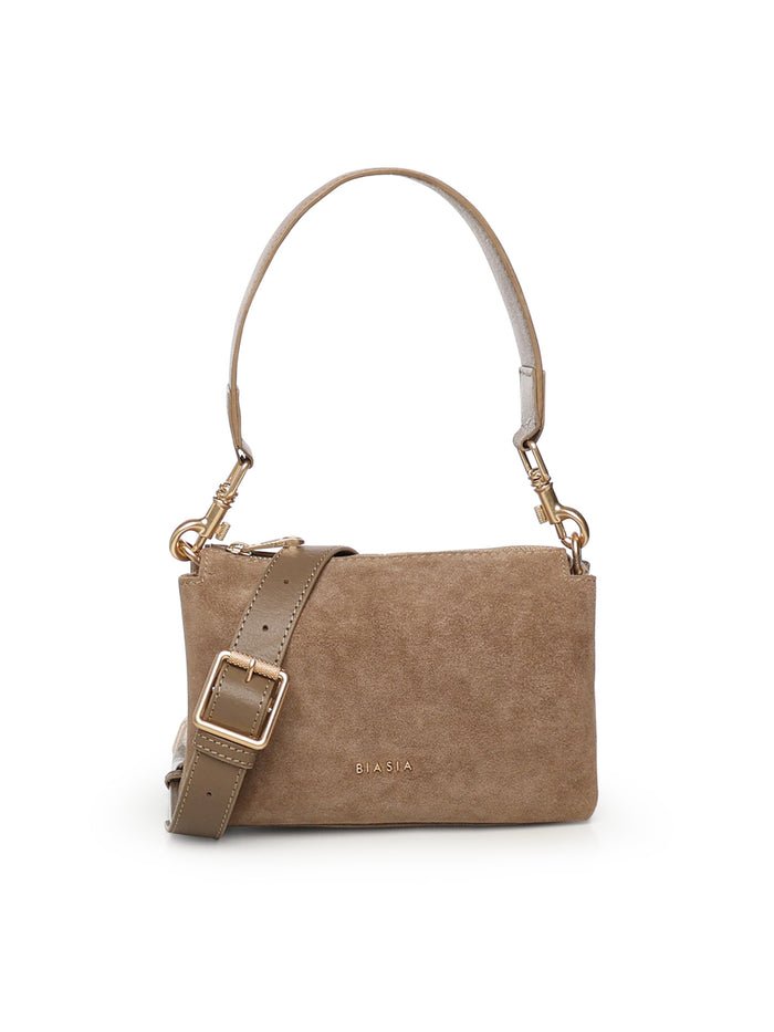 Biasia Bags Taupe Suede