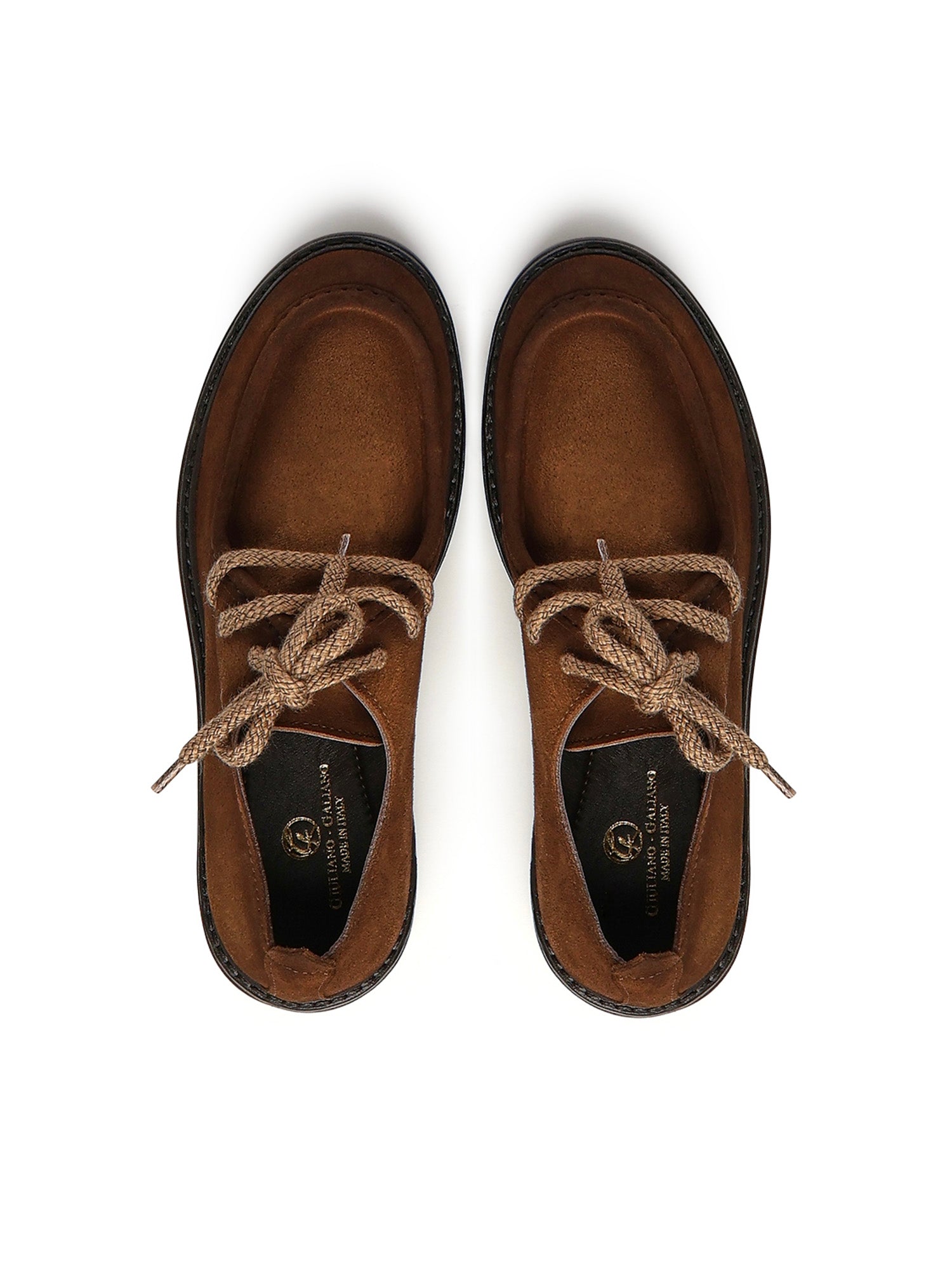 Giuliano Galiano Flat shoes Brown Suede