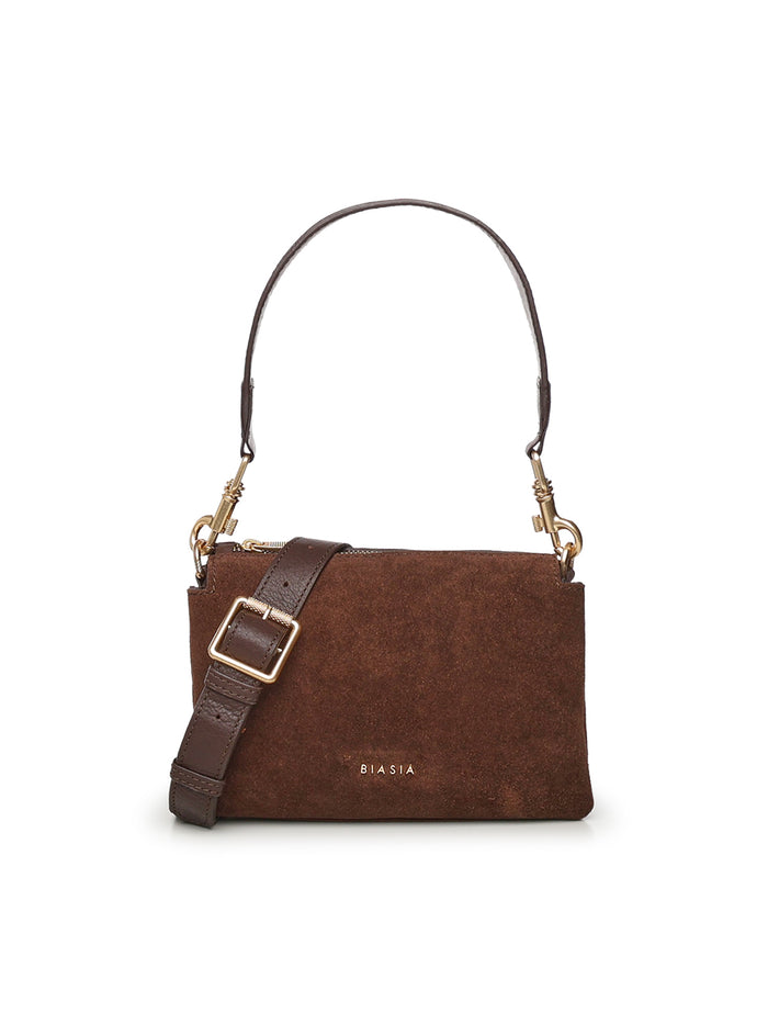 Biasia Bags Dark Brown Suede