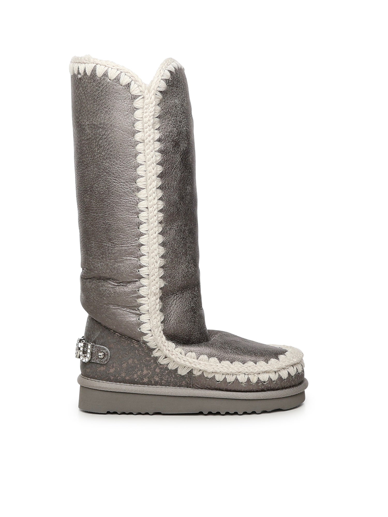 Mou Boots Silky Silver Sheepskin