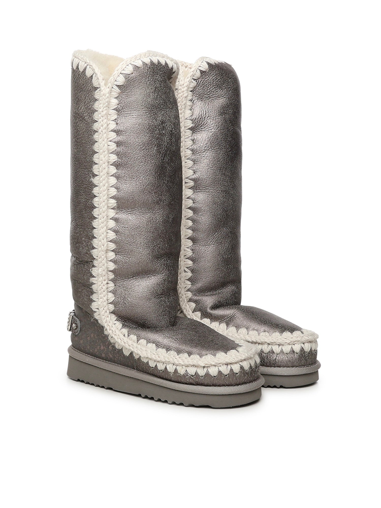 Mou Boots Silky Silver Sheepskin