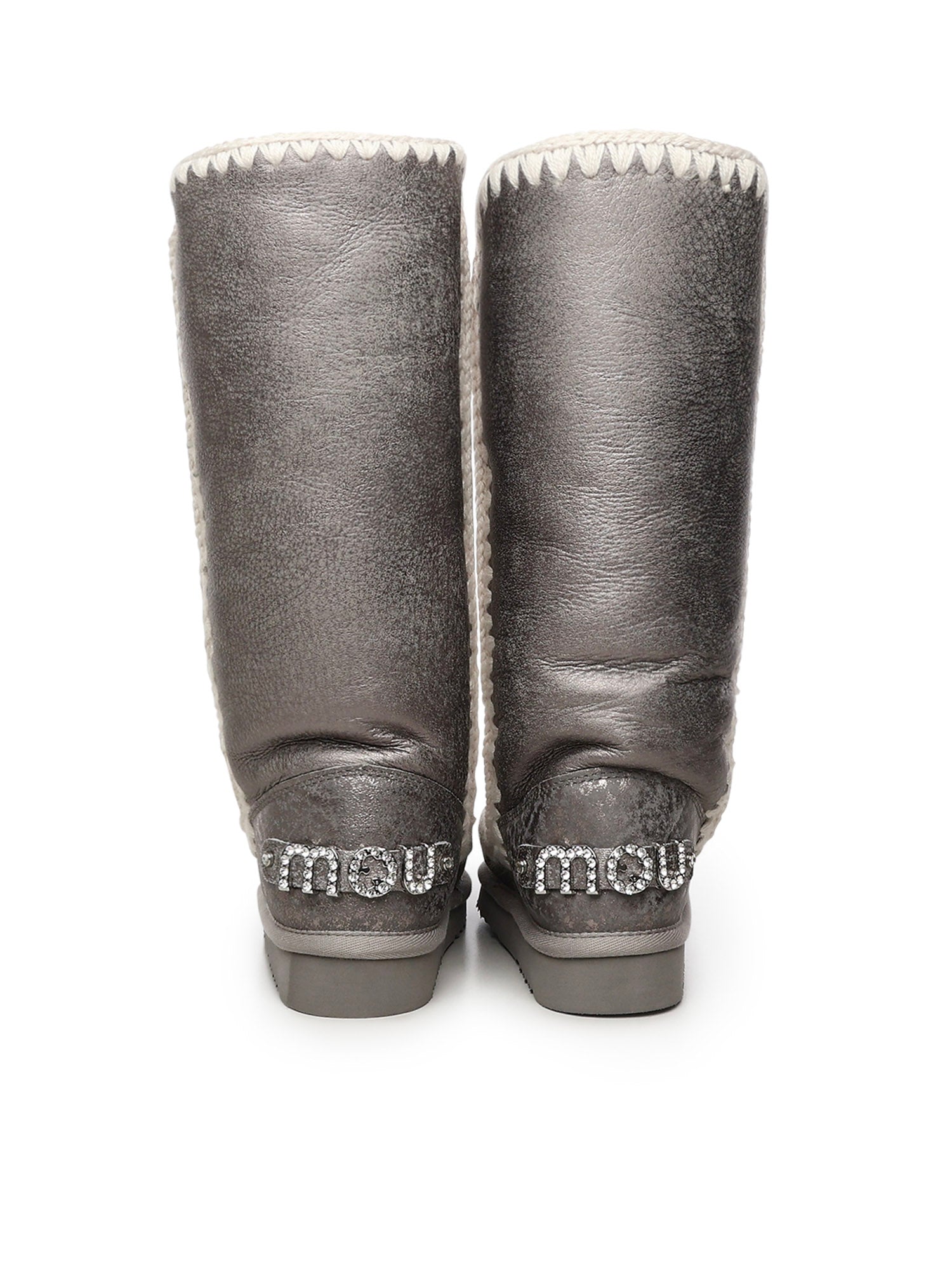 Mou Boots Silky Silver Sheepskin