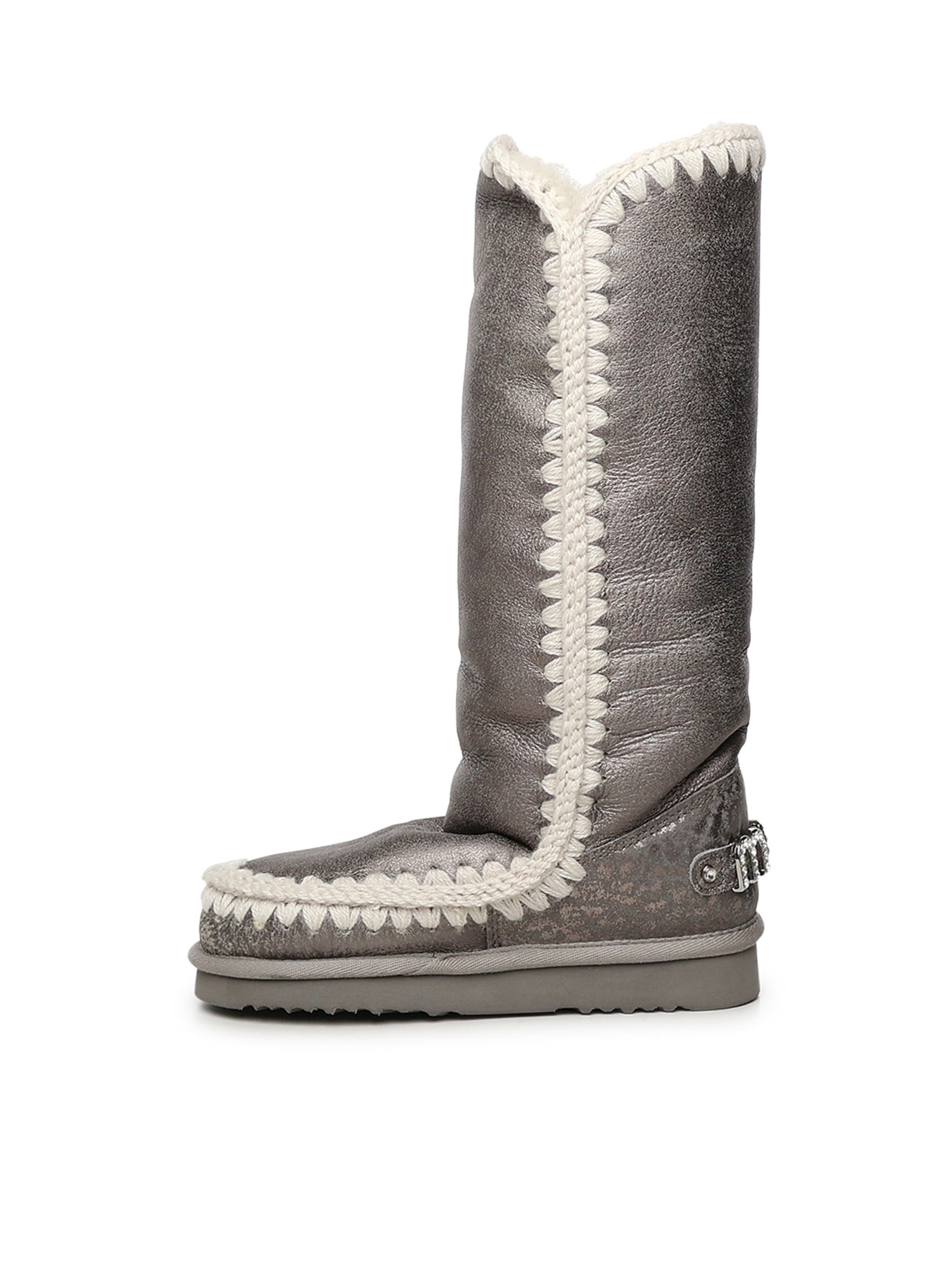 Mou Boots Silky Silver Sheepskin