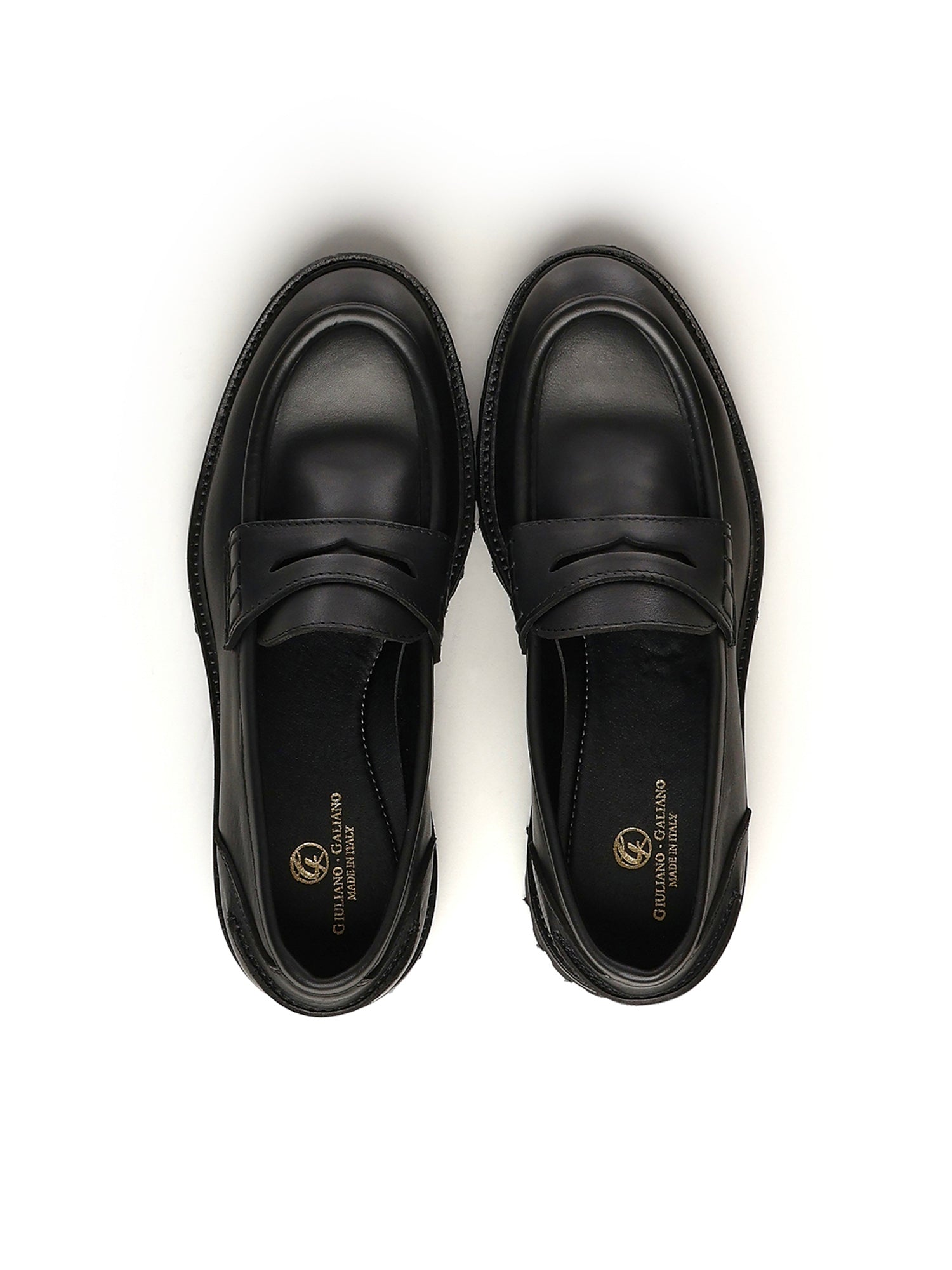 Giuliano Galiano Flat shoes Black Calfskin