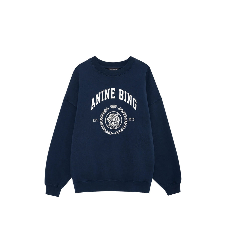 Sweatshirt Blue Cotton: 100