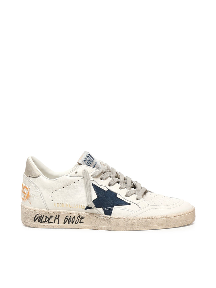 Golden Goose Sneakers White Blue Ice Goatskin