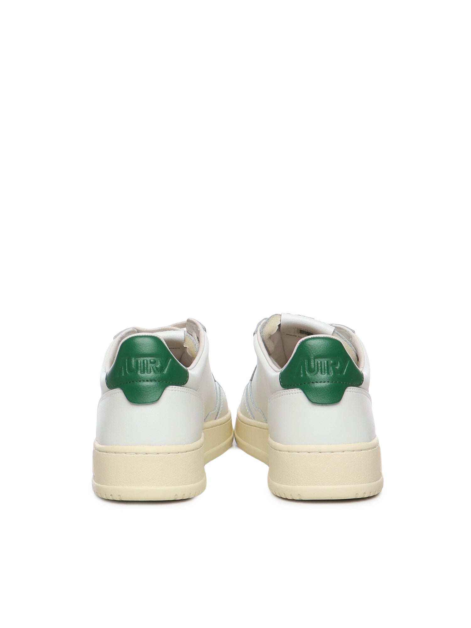 AUTRY Sneakers Wht/green Cow Leather