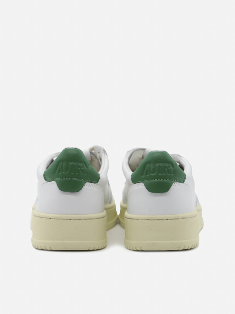 AUTRY Sneakers Wht/green Cow Leather