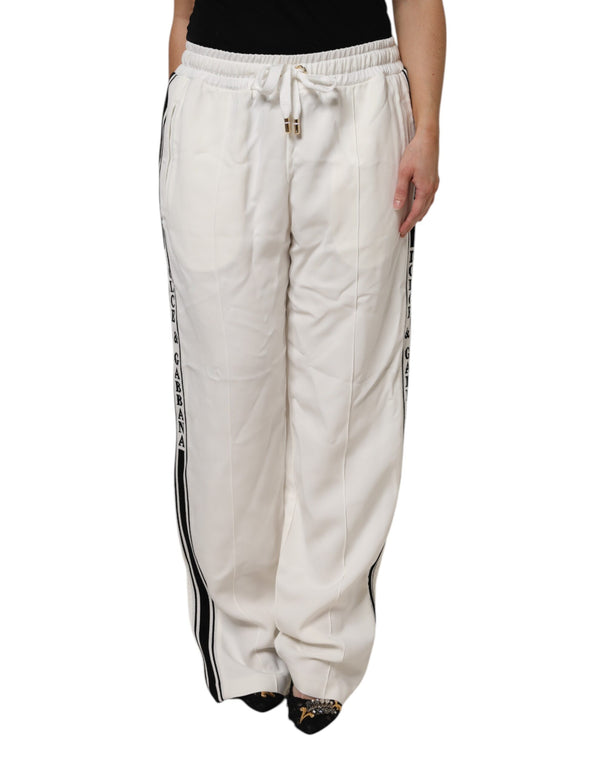 Dolce & Gabbana 97% Viscose joggers in white
