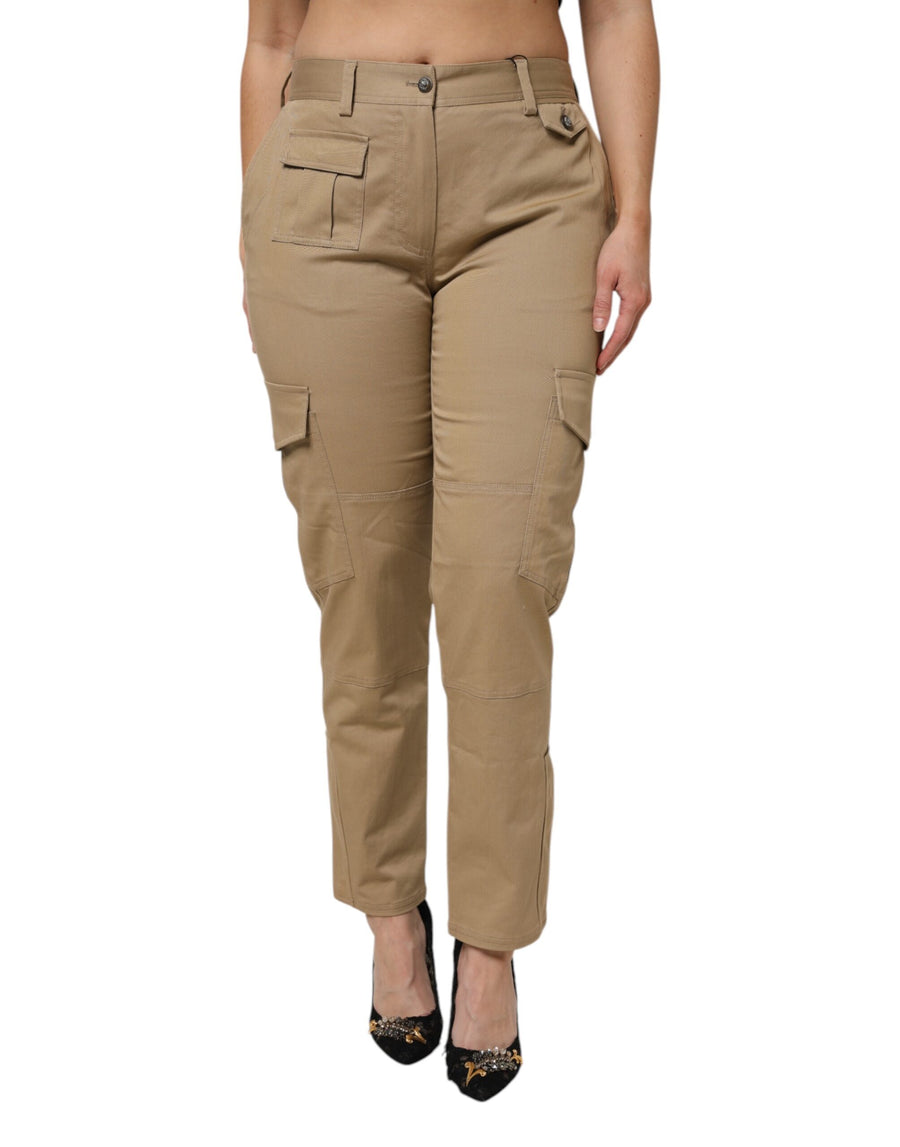 Dolce & Gabbana 97% Cotton cargo pants in brown