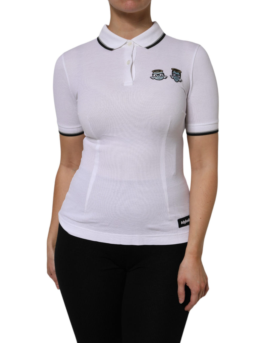 Dolce & Gabbana 100% Cotton polo in white